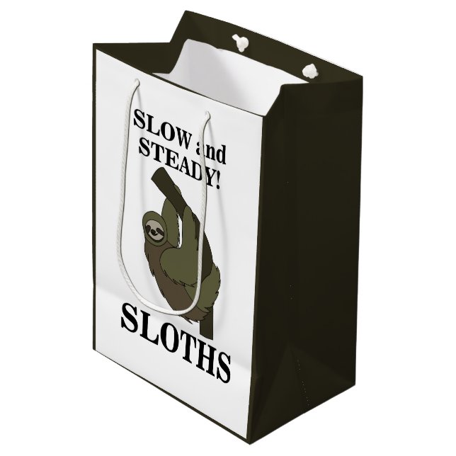 Die Slotmaschinen sind langsam und die sonnige Son Mittlere Geschenktüte (Vorderseite Schrägansicht)