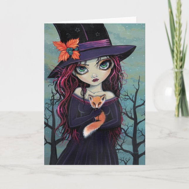 Die Smirking Fox Witz and Red Fox Card Karte (Vorderseite)