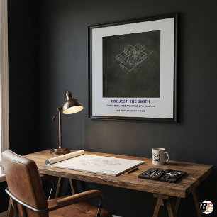 Die Smith-Familie "Chef-Architekt" Blaupausen-Kuns Poster
