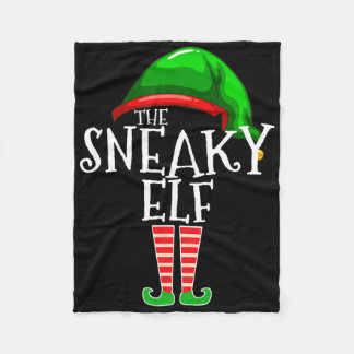 Die Sneaky-Elf-Gruppe passt Familienweihnachtsgif Fleecedecke