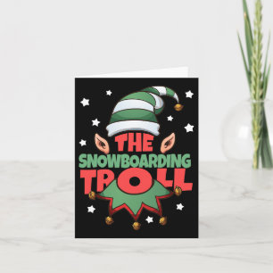 Die Snowboarder Troll Funny Christmas Pajama - Sn Karte