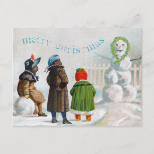 Die Snowman-Postkarte Feiertagspostkarte