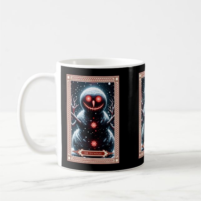 Die Snowman-Tarot-Karte Kaffeetasse (Links)