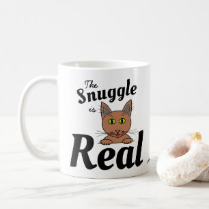 Die Snuggle ist echte Niedliche Cat Lover's Coffee Kaffeetasse