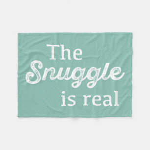Die Snuggle ist wirklich Aquamarin Zickzack Fleecedecke