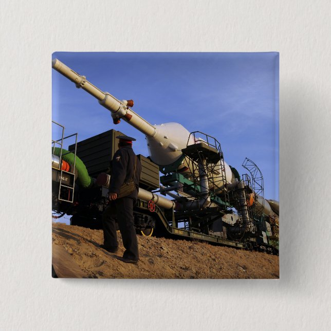 Die Sojus TMA-13 Raumsonde 3 Button (Vorderseite)