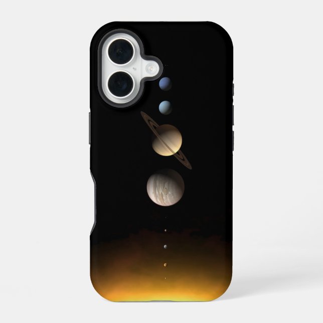 Die Solarsymphonie iPhone 16 Hülle (Rückseite)