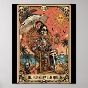 Die Sommer-Halloween-Königin Tarot Okkult Vintage Poster