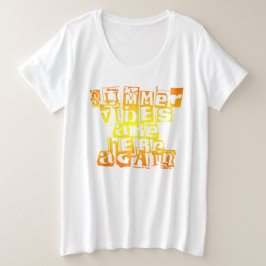 Die Sommerbewohner sind hier wieder orangefarbener Große Größe T-Shirt