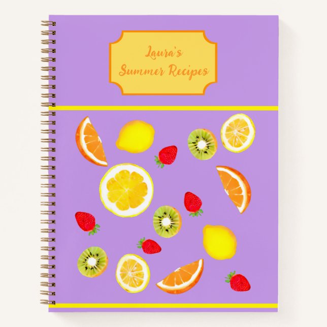 Die Sommerküche - bunte Sommerfrüchte Notizbuch (Vorderseite)