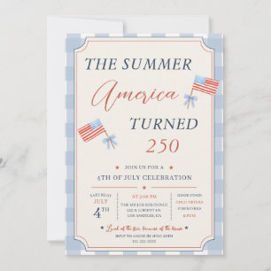Die Sommerparty zum 250. Geburtstag Amerikas am 4. Einladung
