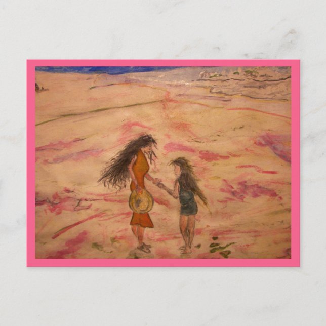 die Sommersonne genießen Postkarte (Vorderseite)