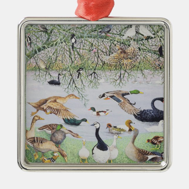 Die sonderbare Ente Ornament Aus Metall (Vorne)