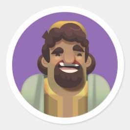 Die Songaufkleber der Hirte: Jakob Runder Aufkleber