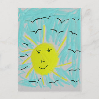 Die Sonne am Himmel Postkarte