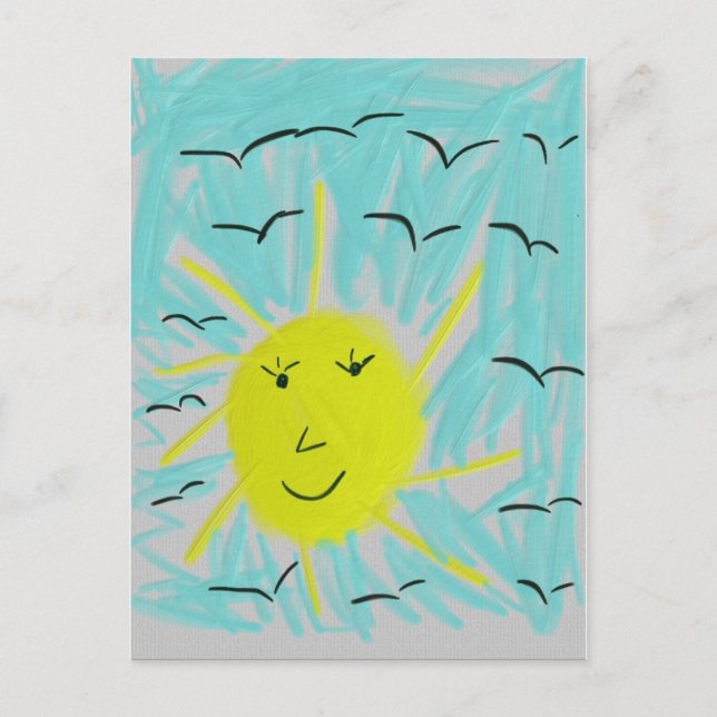 Die Sonne am Himmel Postkarte (Vorderseite)