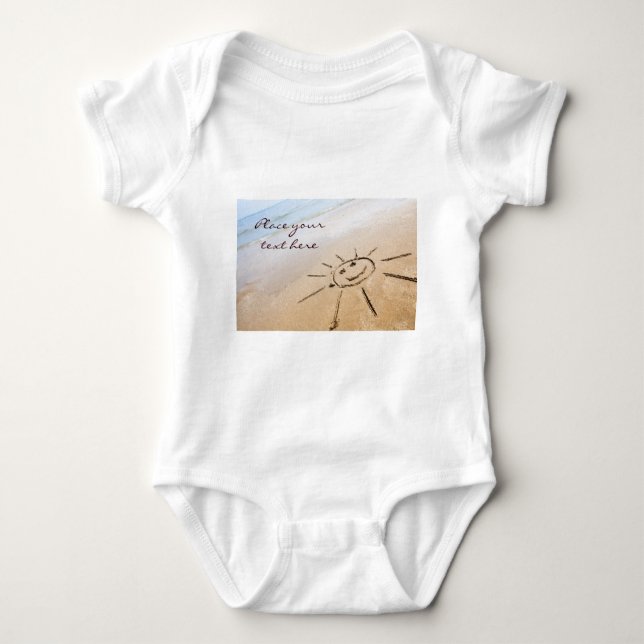 Die Sonne am Strand Baby Strampler (Vorderseite)