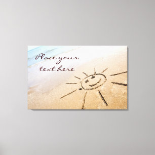 Die Sonne am Strand Leinwanddruck