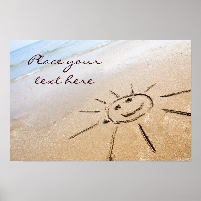 Die Sonne am Strand Poster (Vorne)