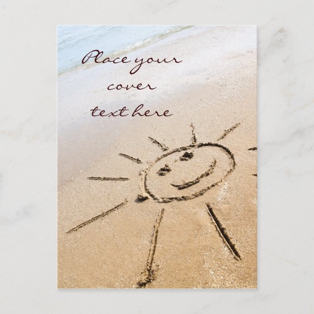 Die Sonne am Strand Postkarte (Vorderseite)