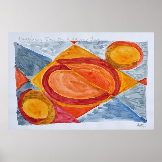 Die Sonne an einem Regentag Poster (Vorne)