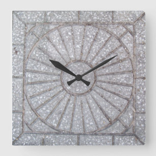 Die Sonne auf der Acrylwand Quadratische Wanduhr