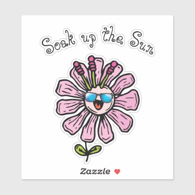 Die Sonne aufsaugen Aufkleber (Blatt)