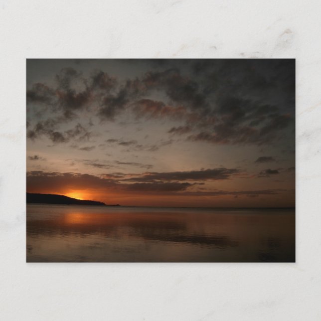 Die Sonne geht auf Guam unter Postkarte (Vorderseite)