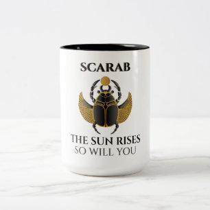 Die Sonne geht auf, so wirst auch du · Heiliger Sk Zweifarbige Tasse