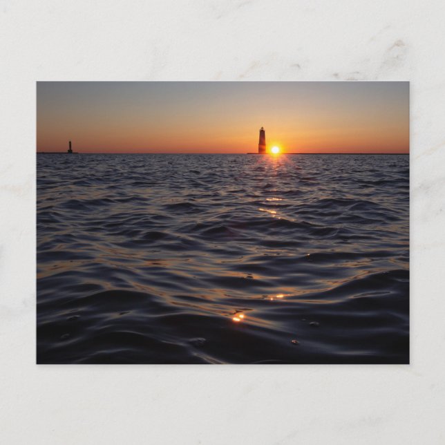 Die Sonne geht nach Frankfort Postkarte (Vorderseite)