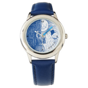 Die Sonne in blauer Uhr gelassen