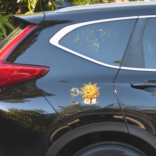 Die Sonne in einer heißen Pause Aufkleber