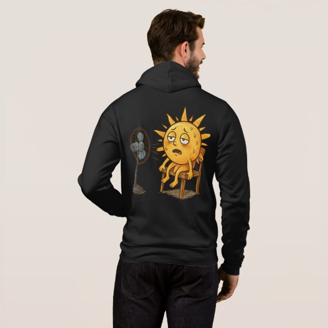 Die Sonne in einer heißen Pause Hoodie (Schwarz voll)