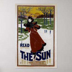 Die Sonne lesen Poster