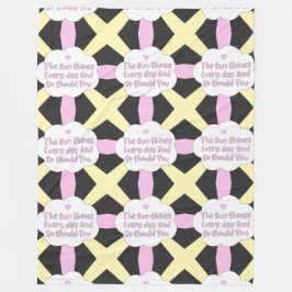 Die Sonne leuchtet jeden Tag und so sollte man 1 Fleecedecke