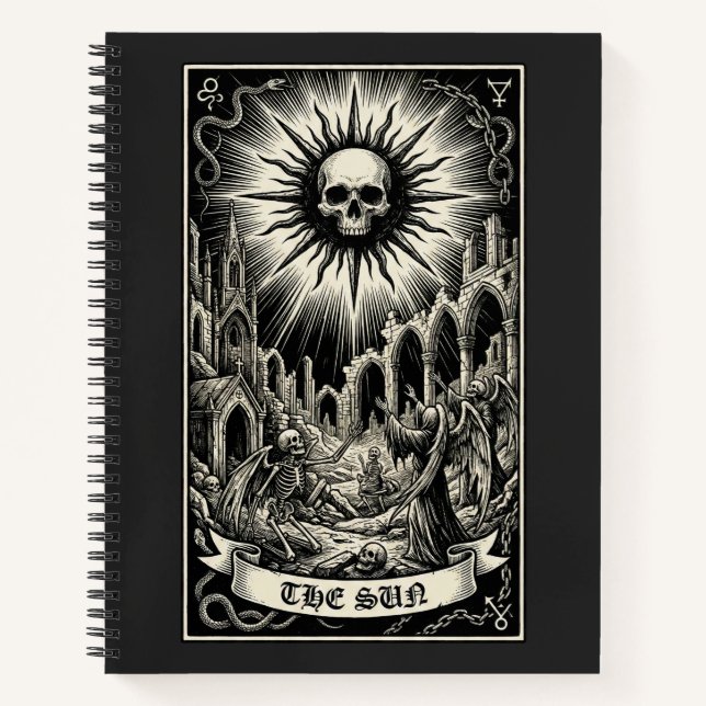 Die Sonne Major Arcana Notizbuch (Vorderseite)