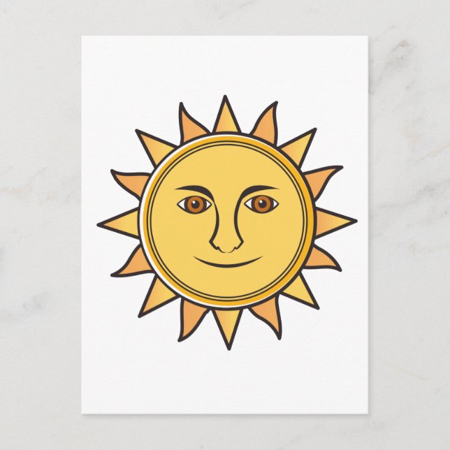 Die Sonne Postkarte (Vorderseite)