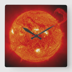 Die Sonne Quadratische Wanduhr