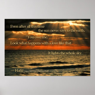 Die Sonne sagt nie Poster