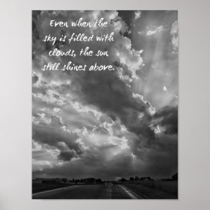 Die Sonne scheint immer noch über dem Druck Poster