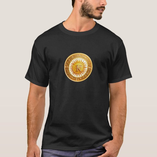 Die Sonne scheint mit dem Buchstaben k T-Shirt (Vorderseite)