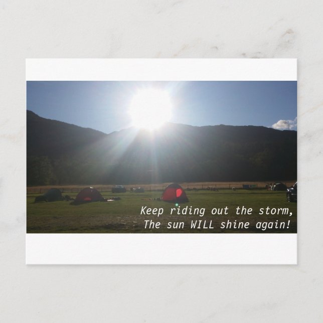 Die Sonne scheint Postkarte (Vorderseite)