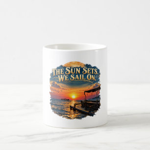 Die Sonne sinkt, wir segeln weiter Vintage-Ozean-S Kaffeetasse