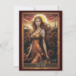Die Sonne (Sol) Tarot Kunst Flache Dankeskarten Dankeskarte