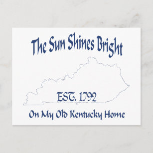 Die Sonne strahlt auf meiner alten Kentucky-Zuhaus Postkarte