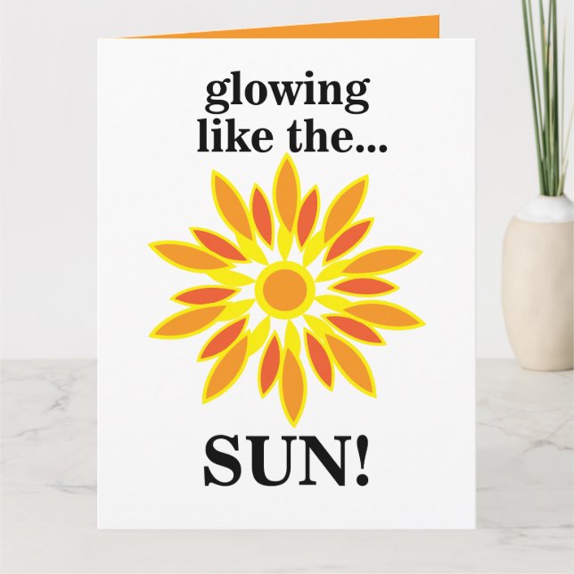 Die Sonne strahlt wie die Sonne Karte (Vorderseite)