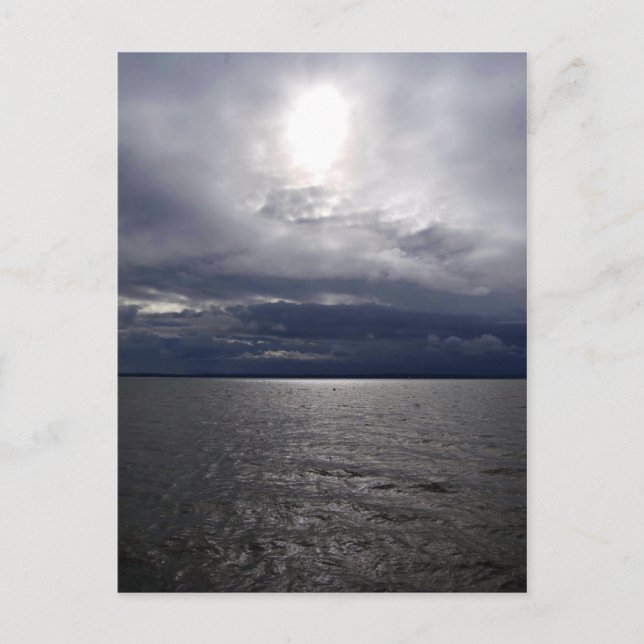 Die Sonne über dem Solent Postkarte (Vorderseite)