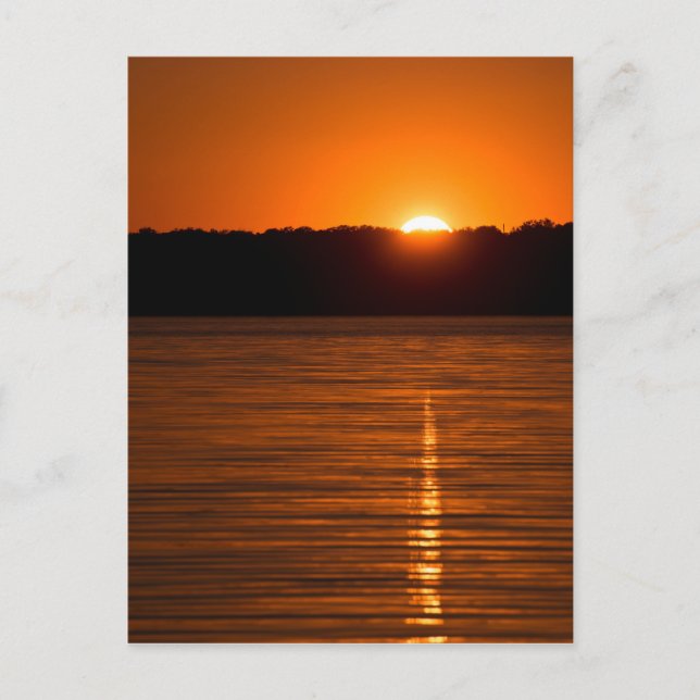 Die Sonne über dem Stausee von Canyon Postkarte (Vorderseite)