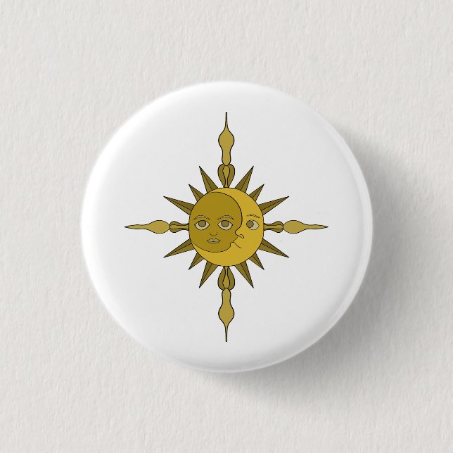 Die Sonne und der Mond Button (Vorderseite)