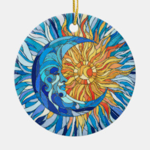 Die Sonne und der Mond Keramik Ornament